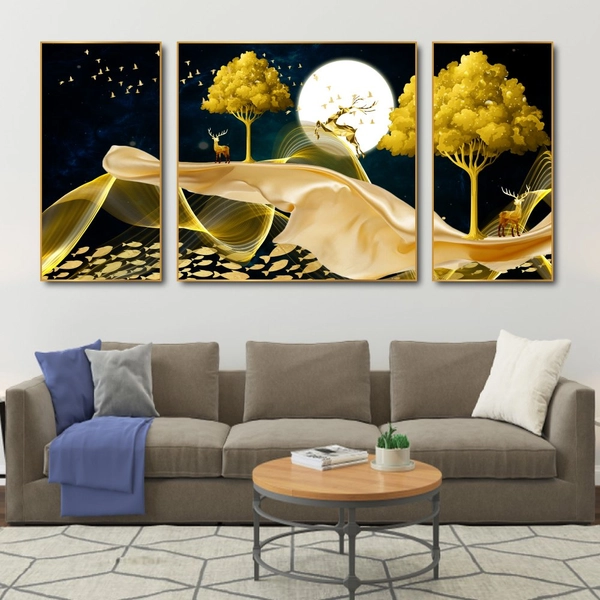 Tranh treo tường nghệ thuật nai vàng