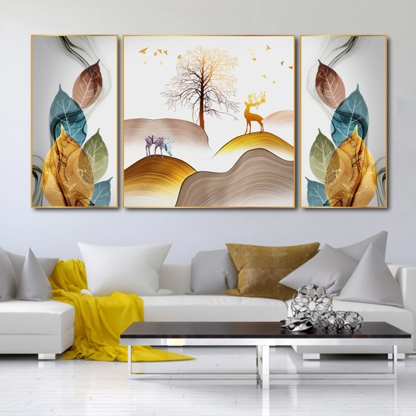Tranh treo tường nghệ thuật rừng và nai