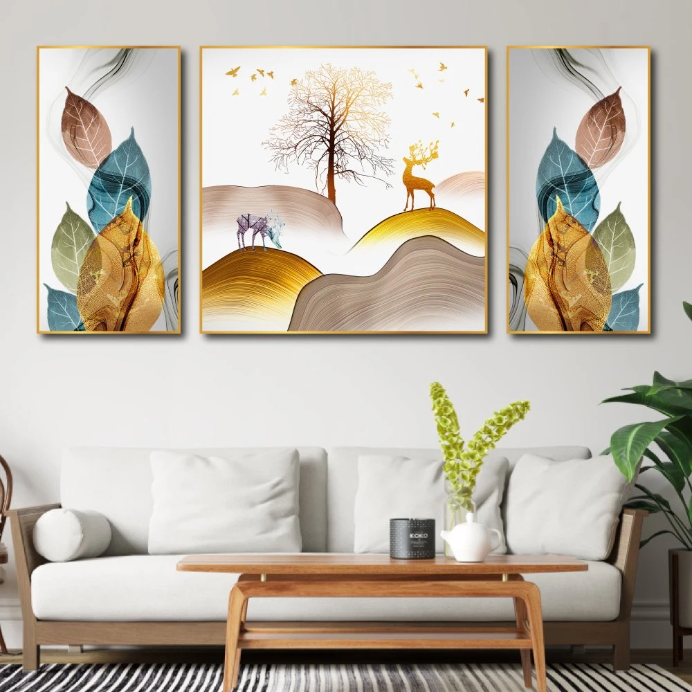 Tranh Treo Tường Nghệ Thuật Rừng Và Nai