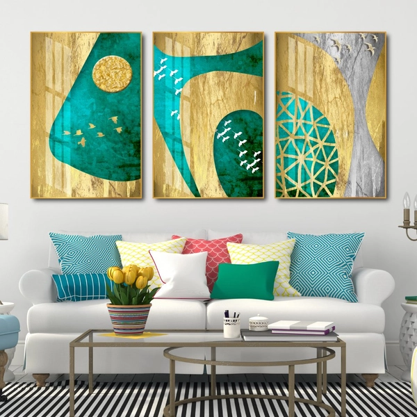 Tranh nghệ thuật trừu tượng cánh chim và sắc màu