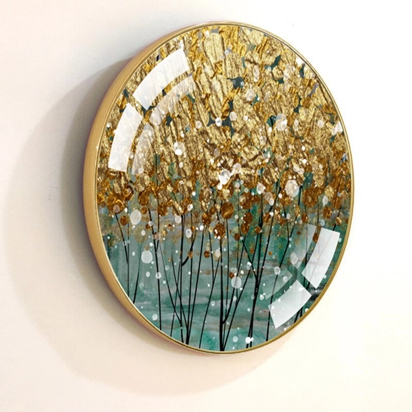 Tranh Tròn Tráng Gương Nghệ Thuật Trừu Tượng