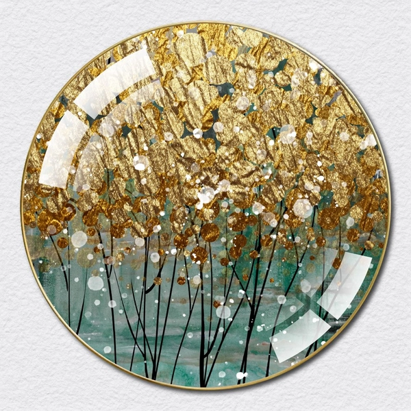 Tranh Tròn Tráng Gương Nghệ Thuật Trừu Tượng