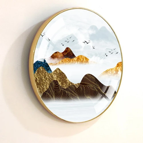 Tranh Tròn Tráng Gương Núi Nghệ Thuật 11