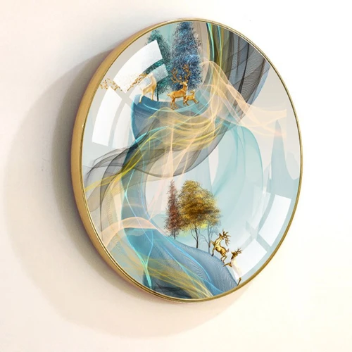 Tranh Tròn Tráng Gương Nghệ Thuật Trừu Tượng 8