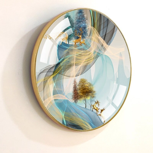 Tranh Tròn Tráng Gương Nghệ Thuật Trừu Tượng 8