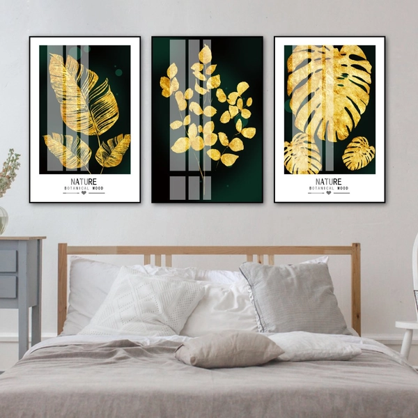 Tranh treo tường lá dát vàng sang trọng 2 (HG)