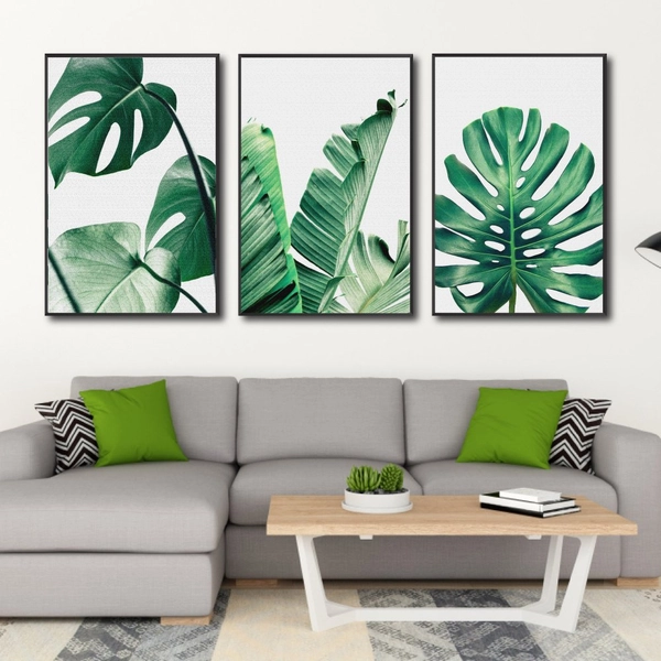Tranh treo tường lá xanh 10