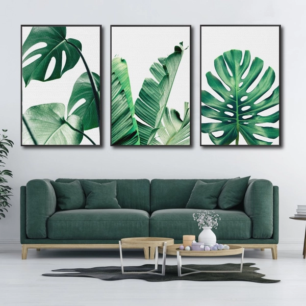 Tranh treo tường lá xanh 10