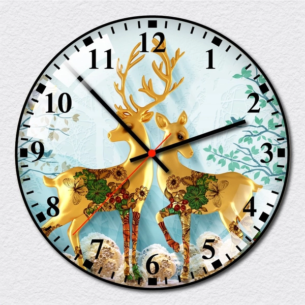 Đồng Hồ Vintage Hươu Vàng Nghệ Thuật 9