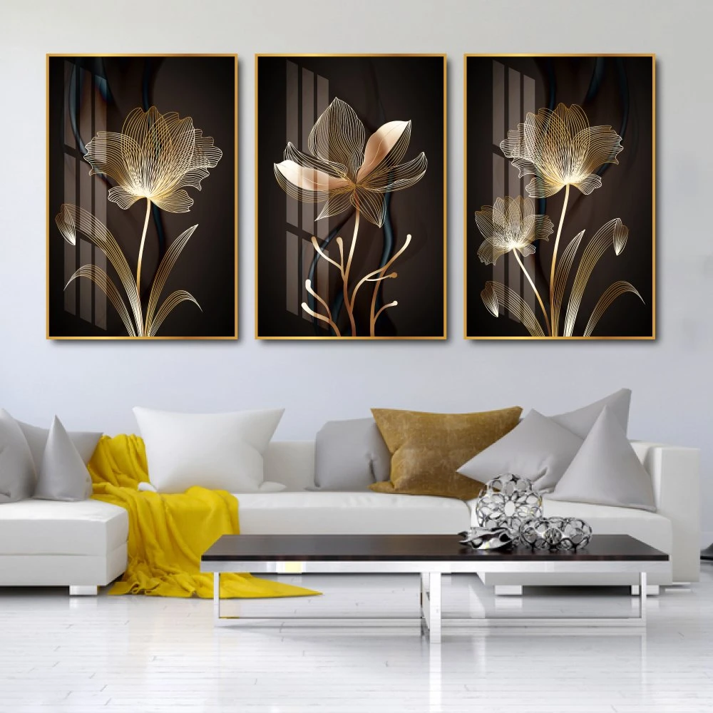 Tranh treo tường hoa vàng nghệ thuật