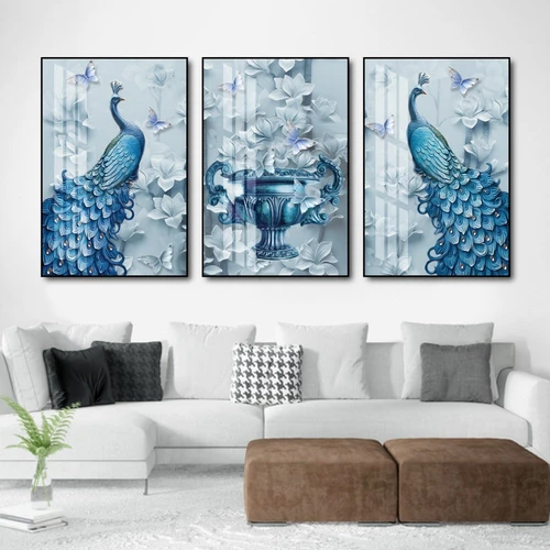 Tranh Treo Tường Chim Công Khoe Sắc 6