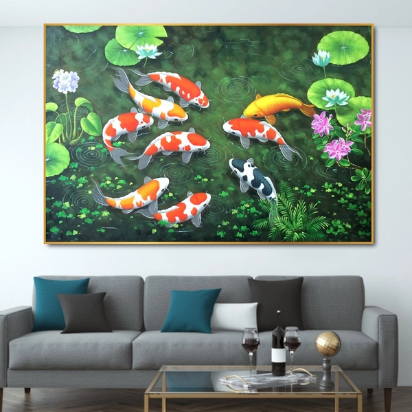 Tranh Treo Tường Cửu Ngư Quần Hội 17