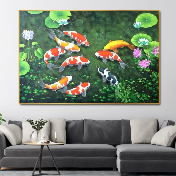 Tranh Treo Tường Cửu Ngư Quần Hội 17