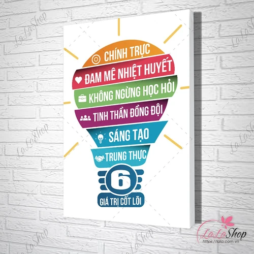 Tranh Văn Phòng 6 Giá Trị Cốt Lõi 2