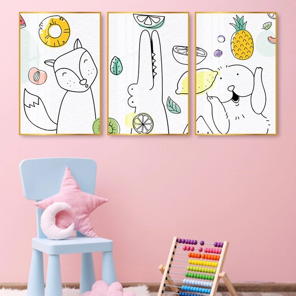 Tranh treo tường Các Bạn Động Vật Hoạt Hình Ngộ Nghĩnh