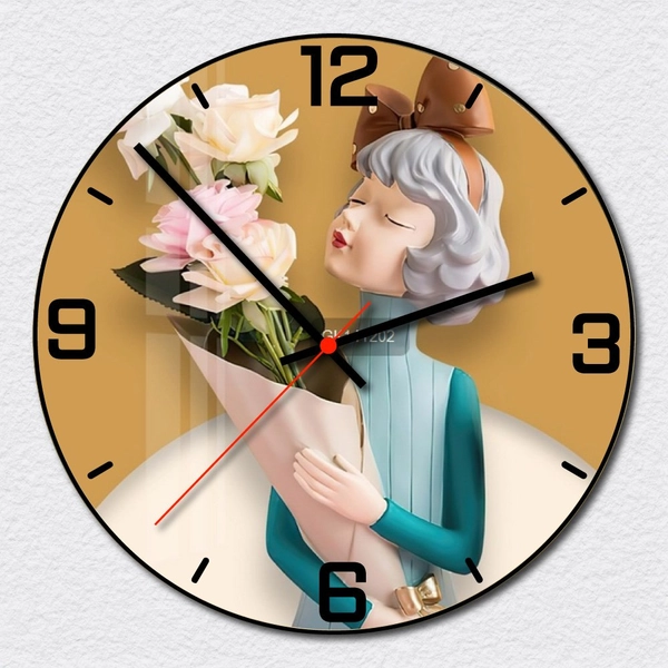 Đồng Hồ Vintage Cô Gái Và Hoa Hồng 3