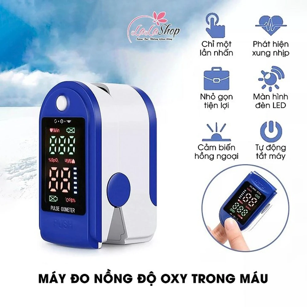 Máy đo nồng độ Oxy trong máu, đo nhịp tim, huyết áp chính xác và tiện lợi