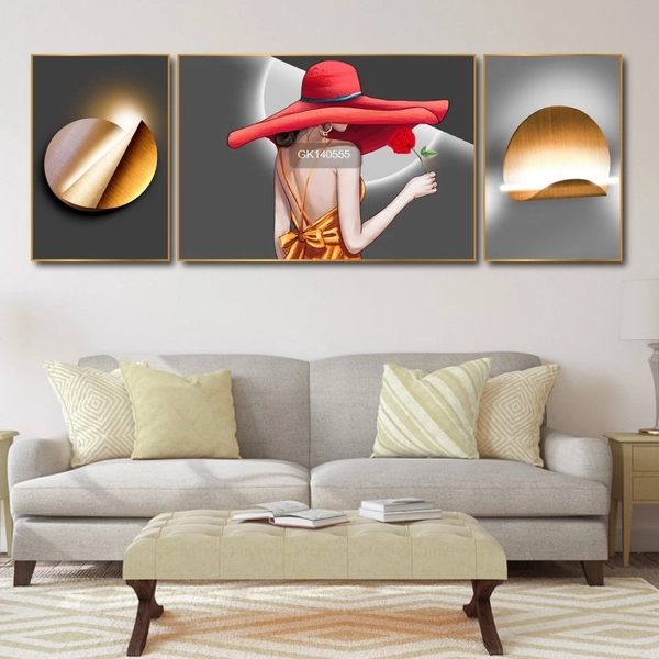 Tranh Treo Tường Cô Gái Và Chiếc Nón Nghệ Thuật