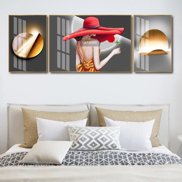Tranh Treo Tường Cô Gái Và Chiếc Nón Nghệ Thuật