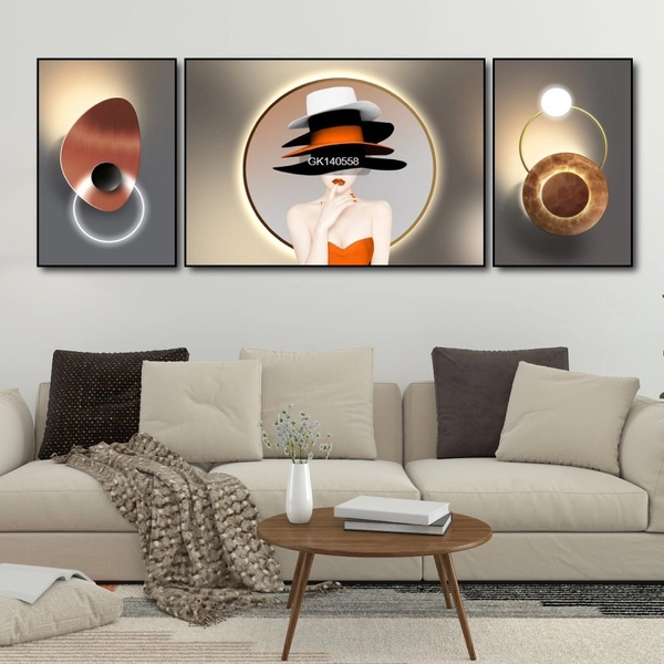 Tranh Treo Tường Cô Gái Và Những Chiếc Nón Nghệ Thuật