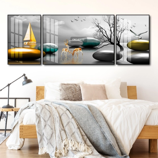 Tranh Treo Tường Đôi Hươu Nghệ Thuật 5