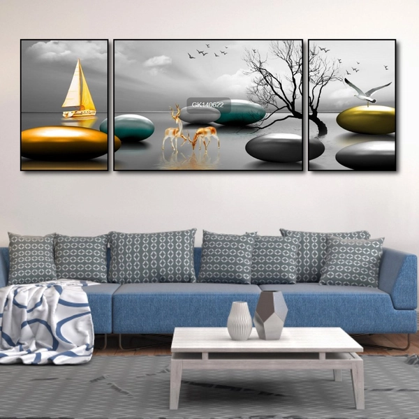 Tranh Treo Tường Đôi Hươu Nghệ Thuật 5