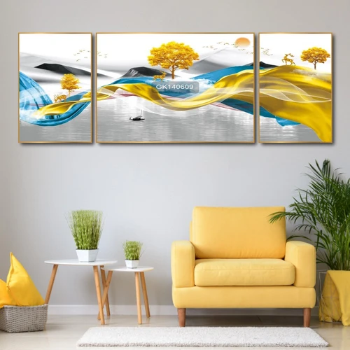 Tranh Treo Tường Hươu Và Cây Vàng Nghệ Thuật