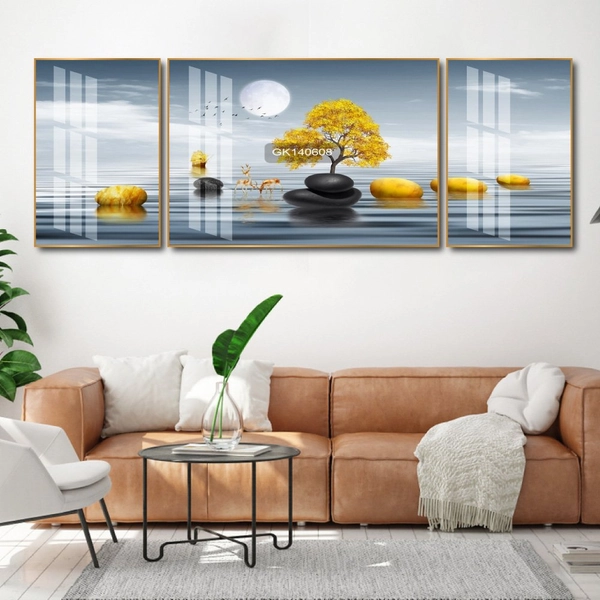 Tranh Treo Tường Hươu Và Cây Vàng Nghệ Thuật