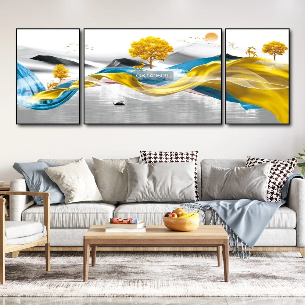 Tranh Treo Tường Hươu Và Cây Vàng Nghệ Thuật