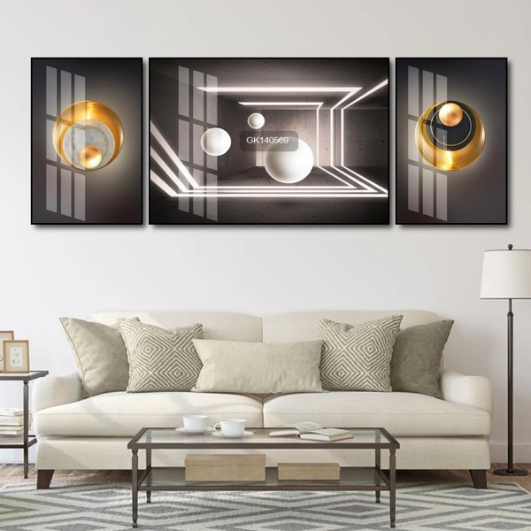 Tranh Treo Tường Nghệ Thuật Hình Học Trừu Tượng 3