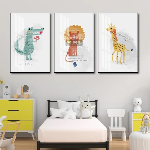 Tranh Treo Tường Cá Sấu Sư Tử Và Hươu