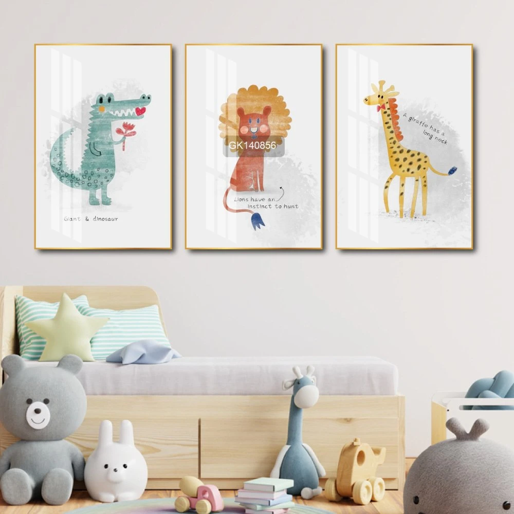 Tranh Treo Tường Cá Sấu Sư Tử Và Hươu