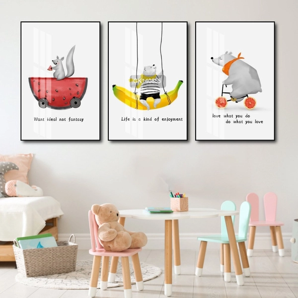 Tranh treo tường Các Bạn Động Vật Hoạt Hình Ngộ Nghĩnh