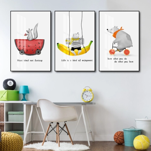 Tranh treo tường Các Bạn Động Vật Hoạt Hình Ngộ Nghĩnh