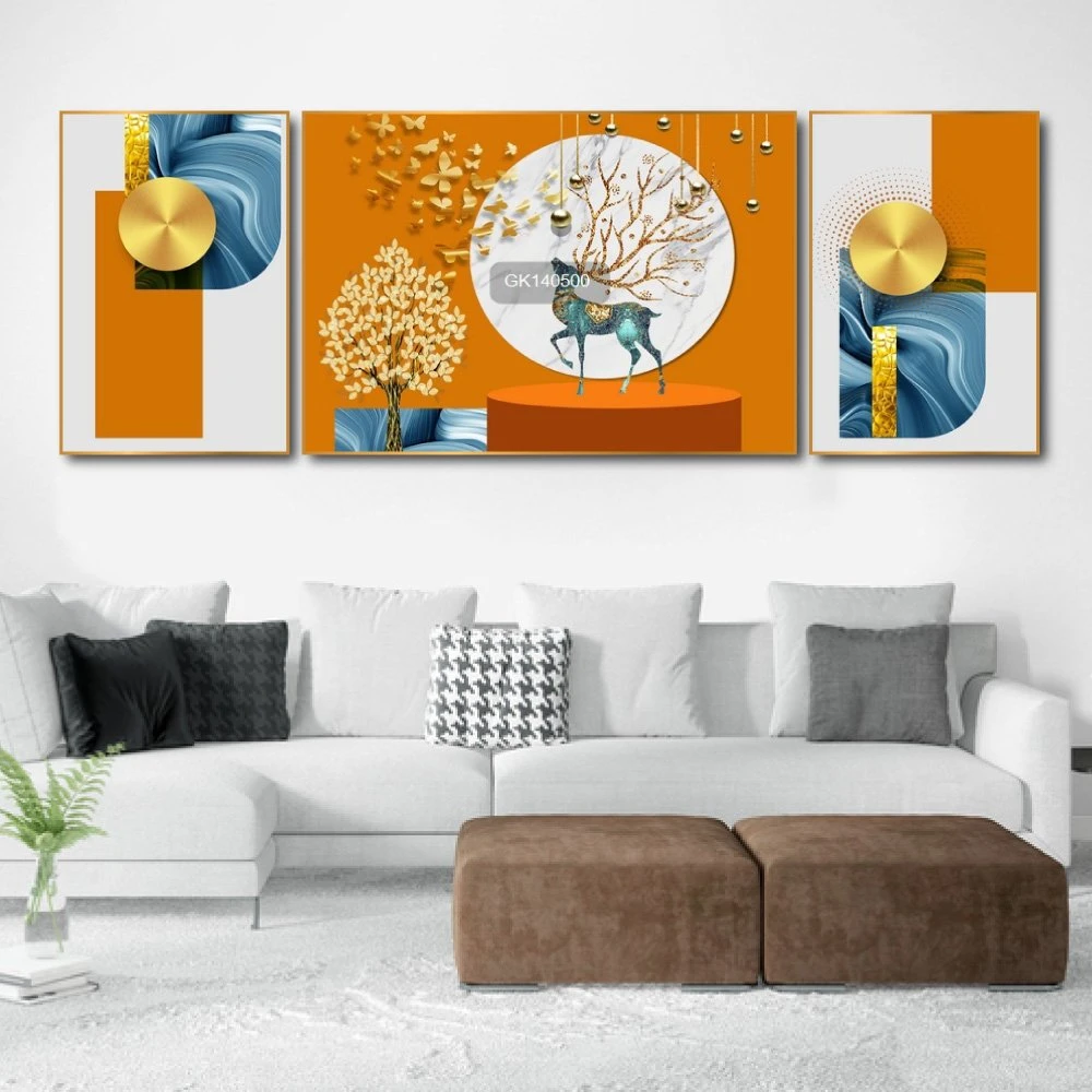 Tranh Treo Tường Hươu Hoa Nghệ Thuật