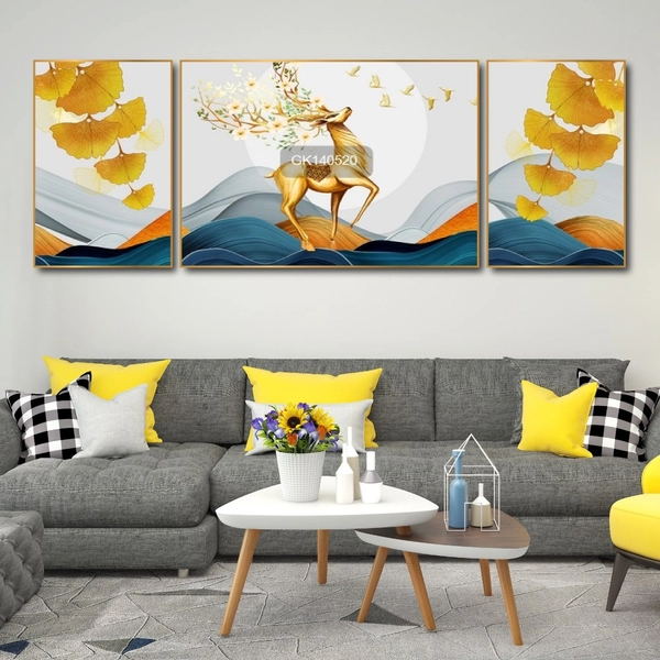 Tranh Treo Tường Hươu Hoa Nghệ Thuật