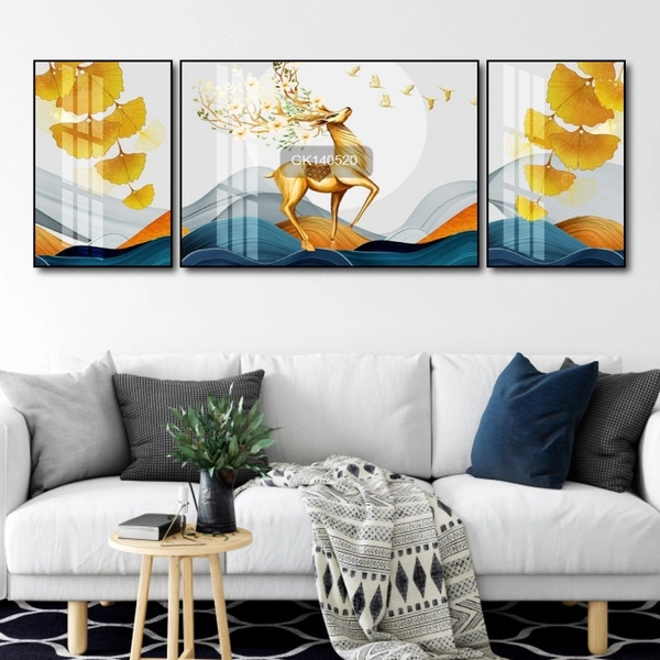 Tranh Treo Tường Hươu Hoa Nghệ Thuật