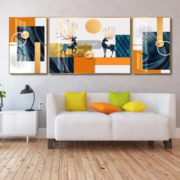 Tranh Treo Tường Hươu Hoa Nghệ Thuật