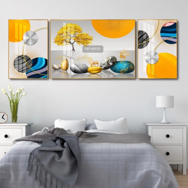 Tranh Treo Tường Hươu Và Cây Vàng Nghệ Thuật