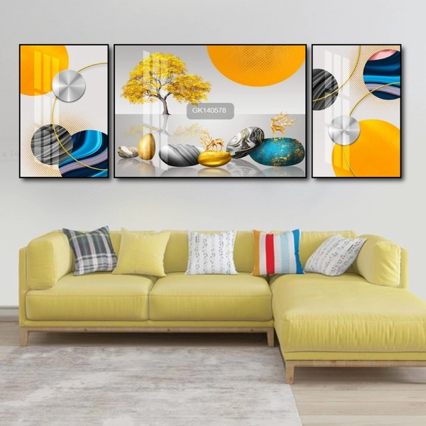 Tranh Treo Tường Hươu Và Cây Vàng Nghệ Thuật