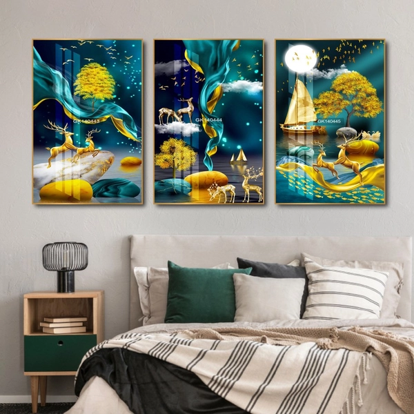 Tranh Treo Tường Hươu Vàng Nghệ Thuật