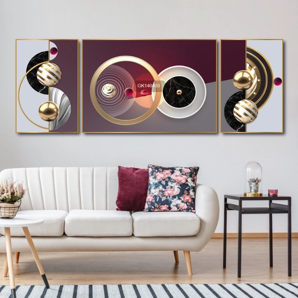 Tranh Treo Tường Nghệ Thuật Hình Học Trừu Tượng 3