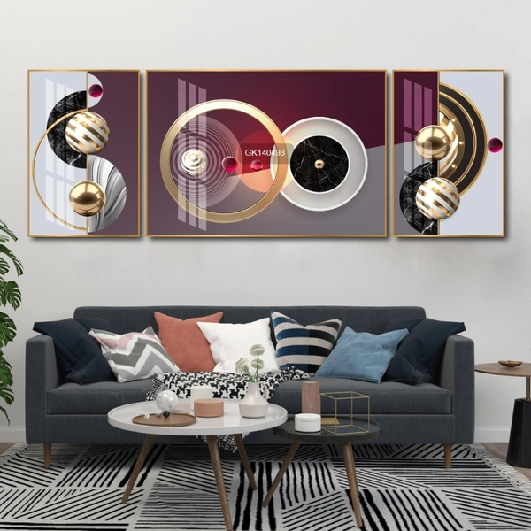 Tranh Treo Tường Nghệ Thuật Hình Học Trừu Tượng 3