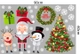 Decal Trang Trí Noel Ông Già Noel Và Cây Thông May Mắn
