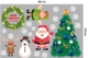 Decal trang trí noel ông già noel vui vẻ mẫu 2