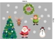 Decal trang trí noel ông già noel vui vẻ mẫu 2