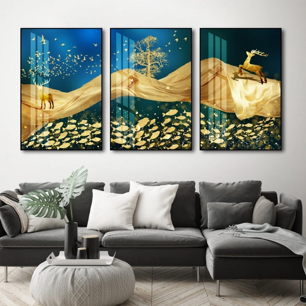 Tranh Treo Tường Hươu Vàng Nghệ Thuật