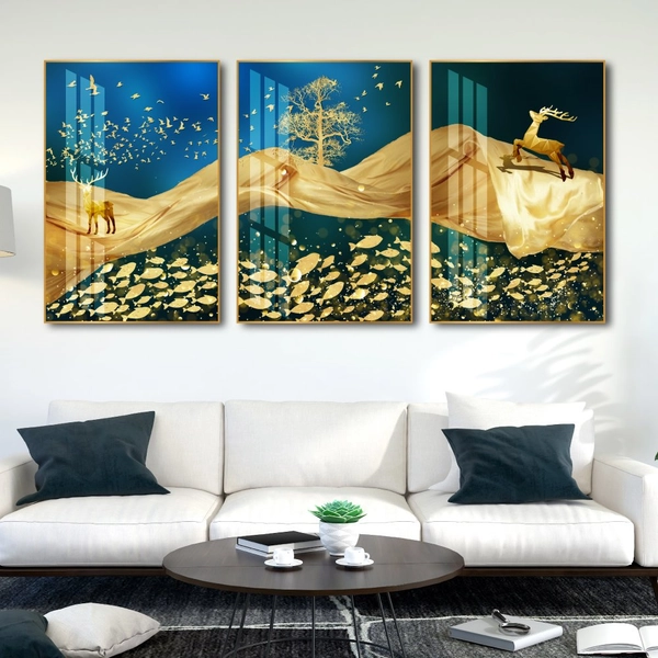 Tranh Treo Tường Hươu Vàng Nghệ Thuật