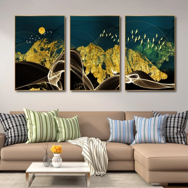 Tranh Treo Tường Nghệ Thuật Đàn Hạc Và Hươu