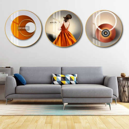 Tranh Tròn Treo Tường Cô Gái Nghệ Thuật